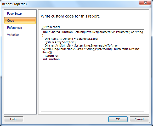 SSRS List Distinct Values From A SharePoint List