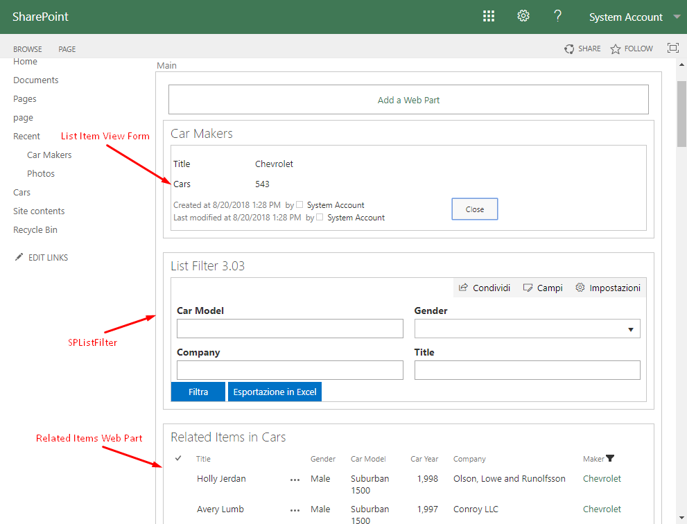 SharePoint List Filter. Filtering related items