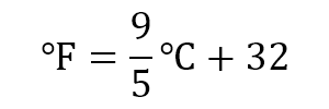 Celsius to Fahrenheit Formula