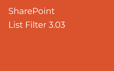 SharePoint List Filter 3.03